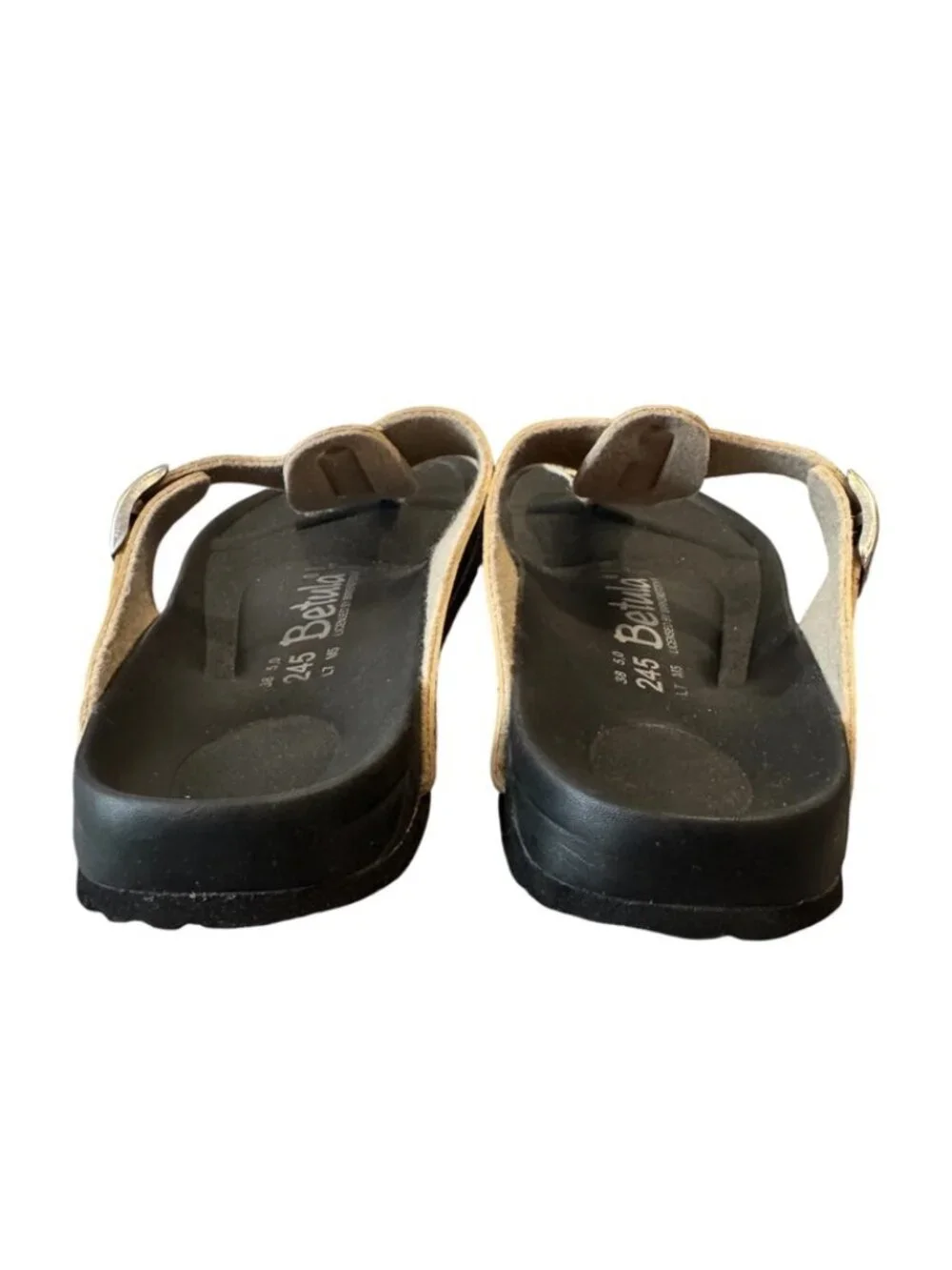 Betula by Birkenstock Snakeskin Thong Sandals Women's 7–7.5 EU 38 Comfort EUC